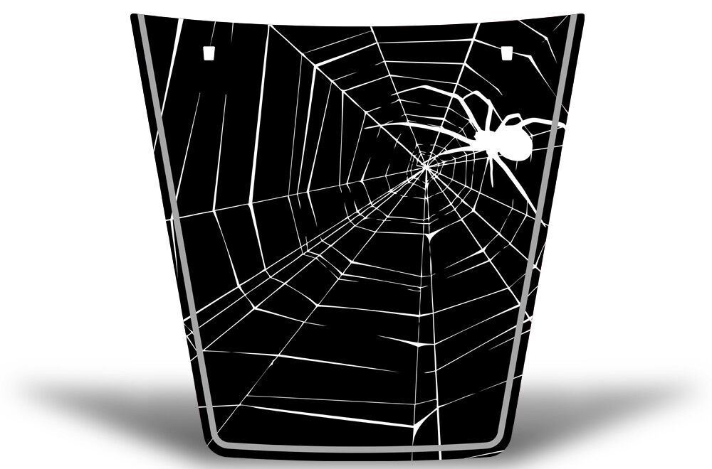Center Hood Wrap Graphic Sticker Decal For Toyota Tacoma 2005-2015 SPIDER WEB