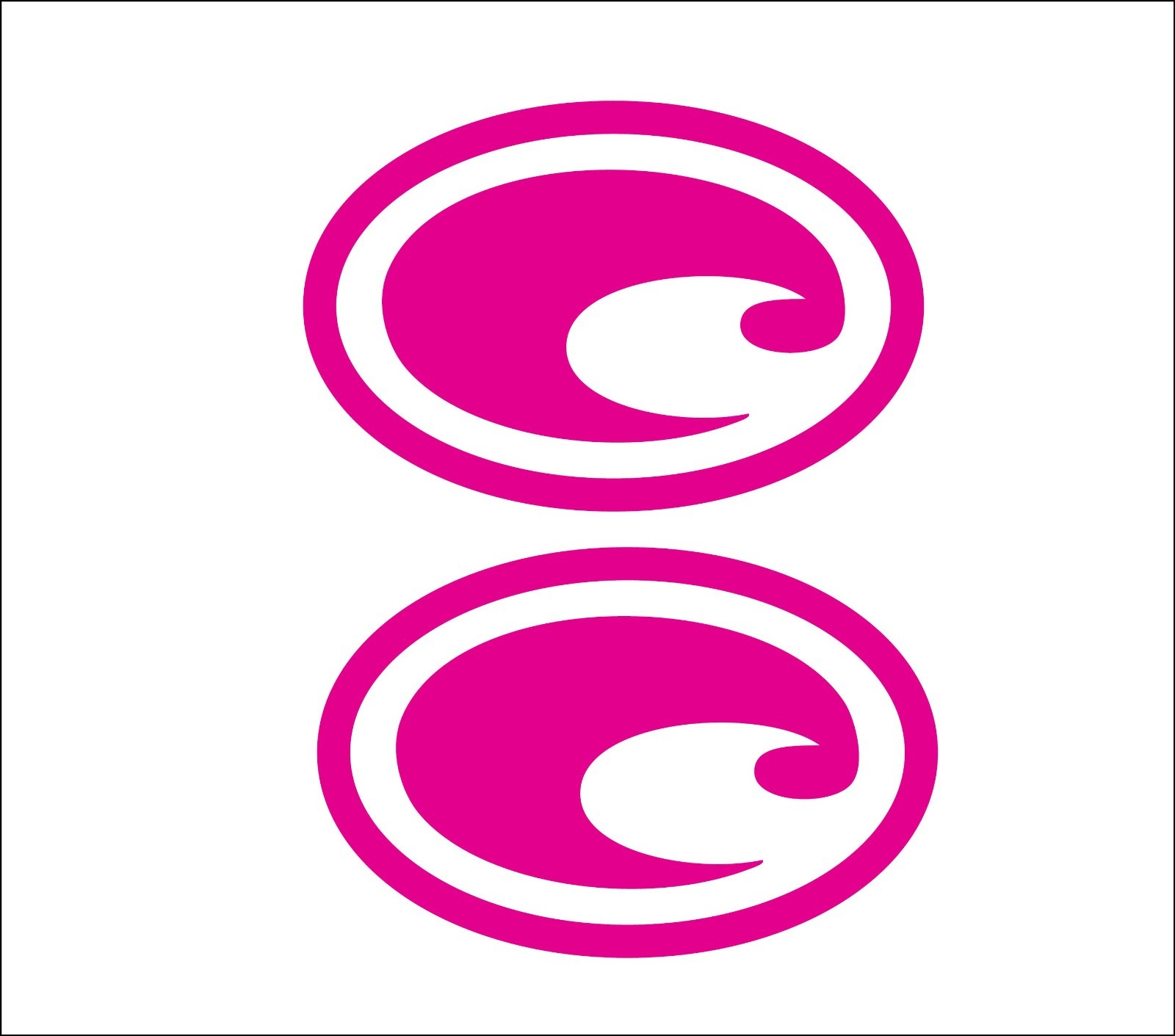 Costa Del Mar Sunglasses 1 Pair Diecut Vinyl Stickers Choose Size and Color P320