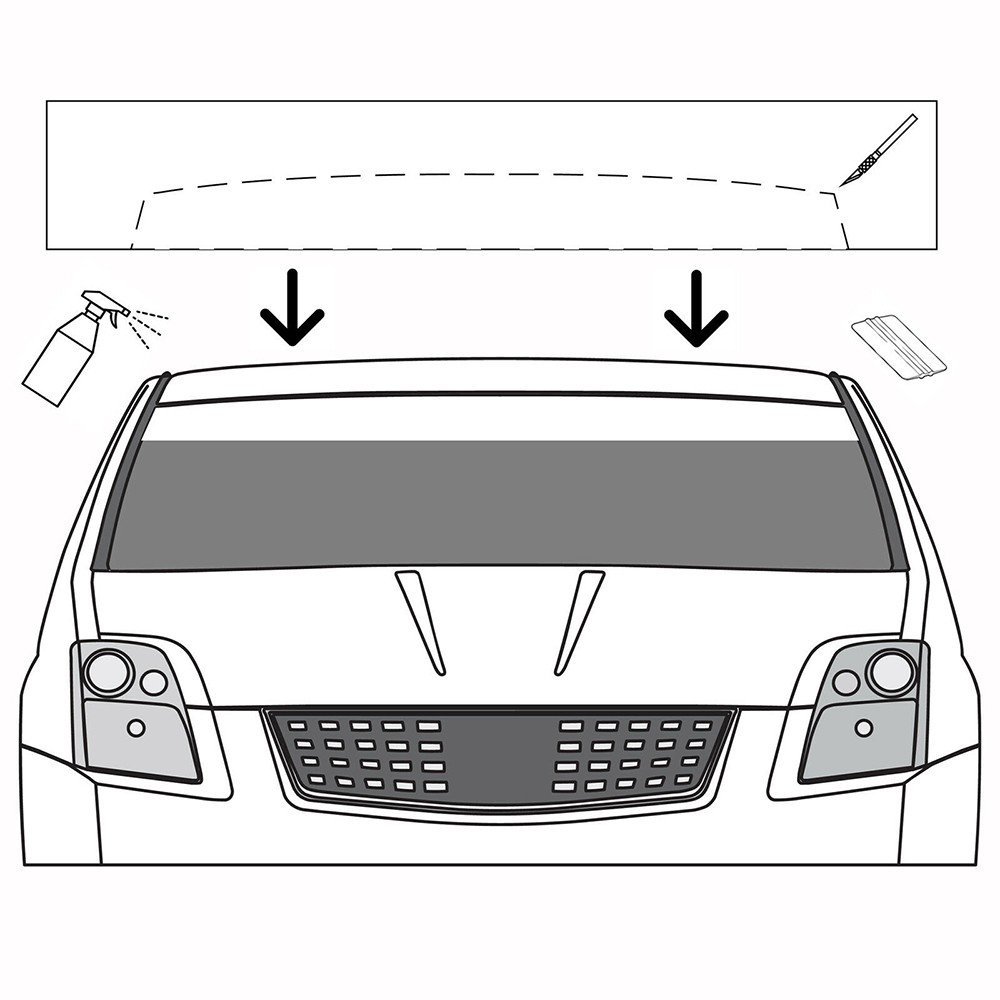 10*60in Sun Visor Strip Windshield Banner Vinyl Long Lasting Premium Blank Decal