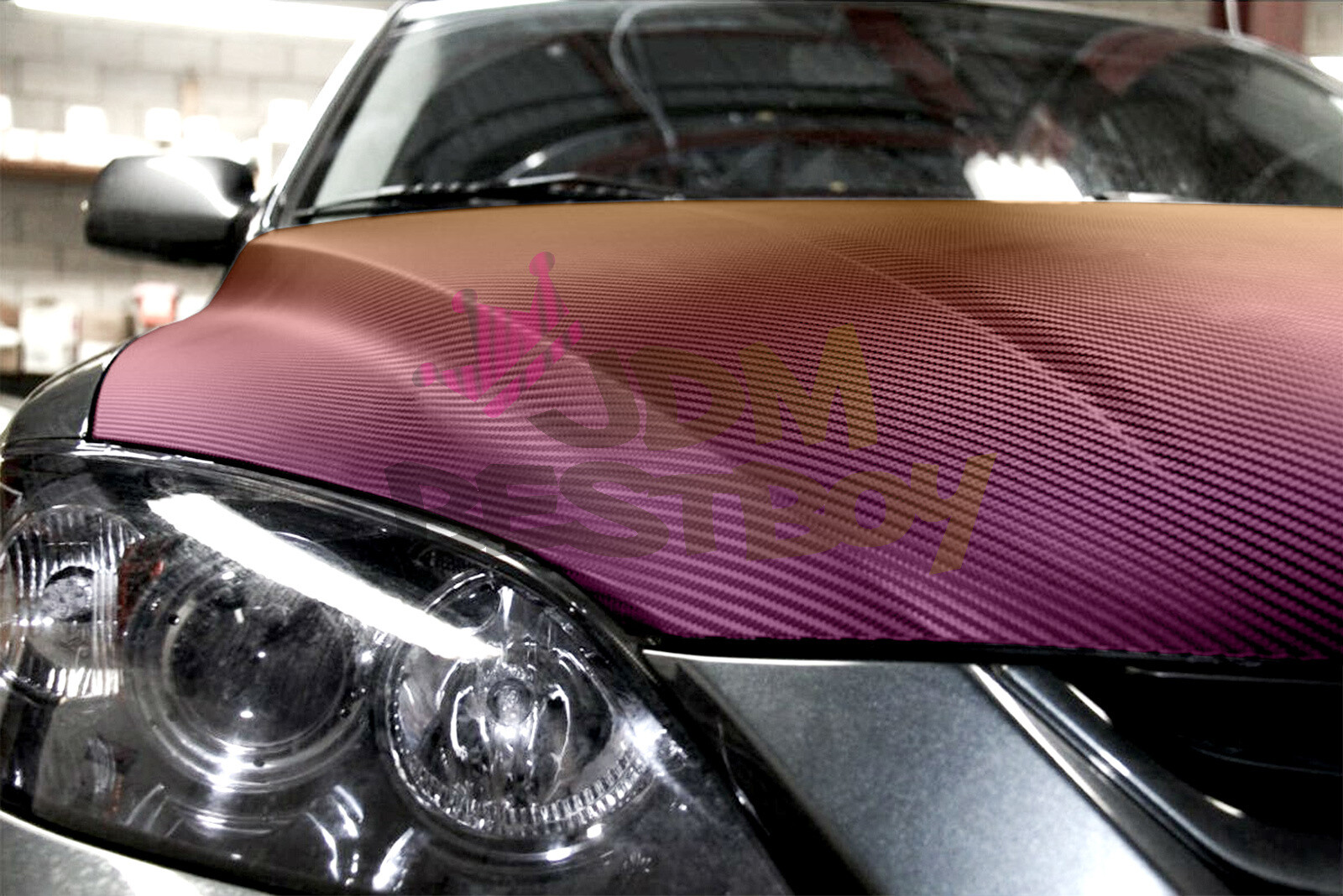 Chameleon 3D Carbon Fiber Matte Purple Gold Sticker Decal Vinyl Wrap Sheet Film