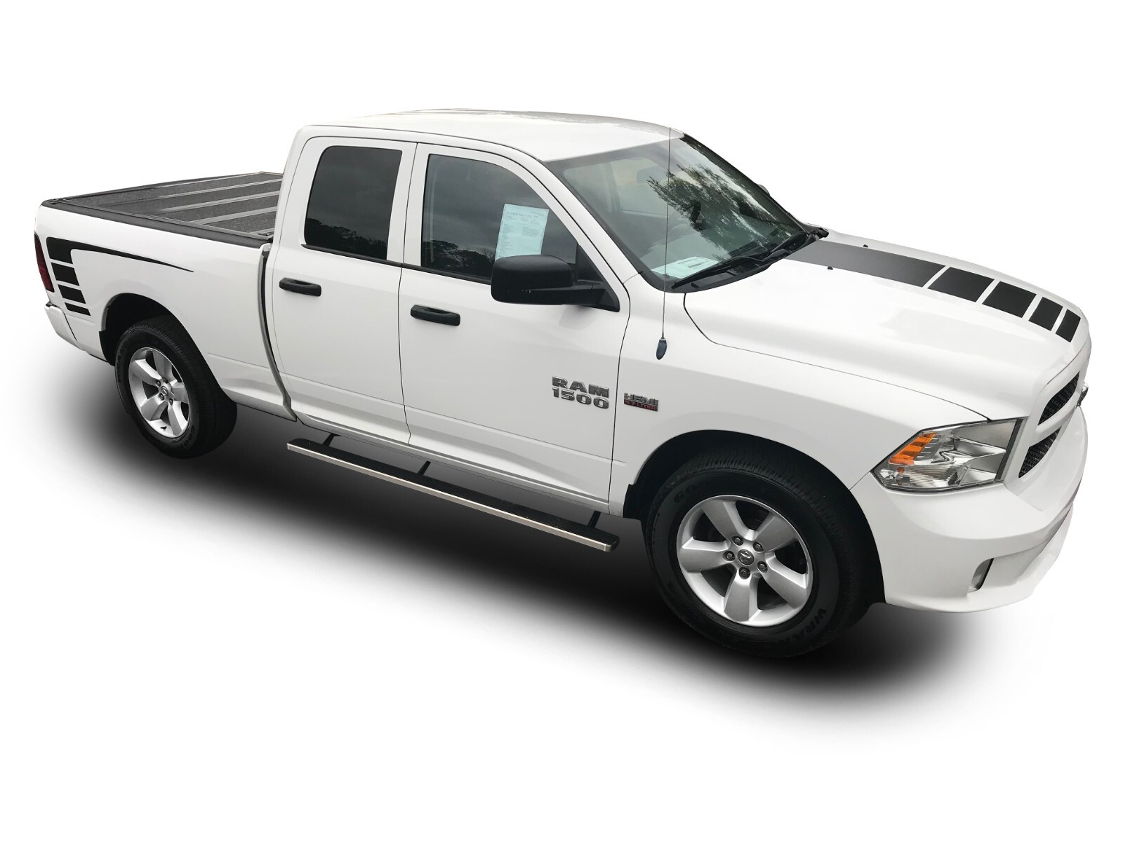 2009-2018 For Dodge Ram 1500 Decals Raceway Side And Hood Stripes Vinyl Graphics