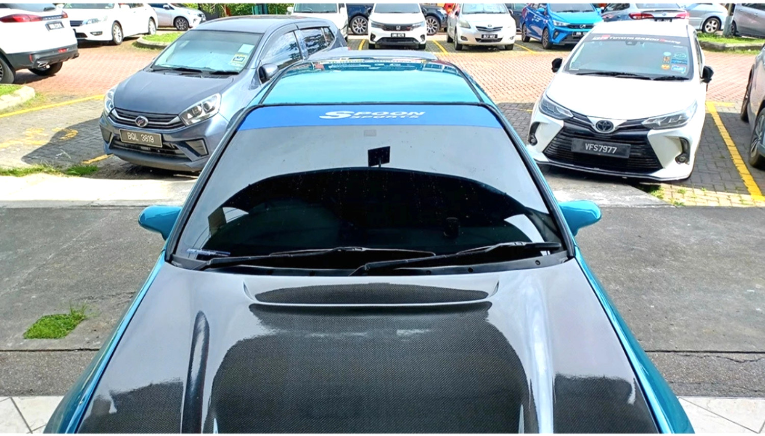 Spoon Sports Style JDM Windshield Sunstrip Decal Banner Graphic Universal Fit