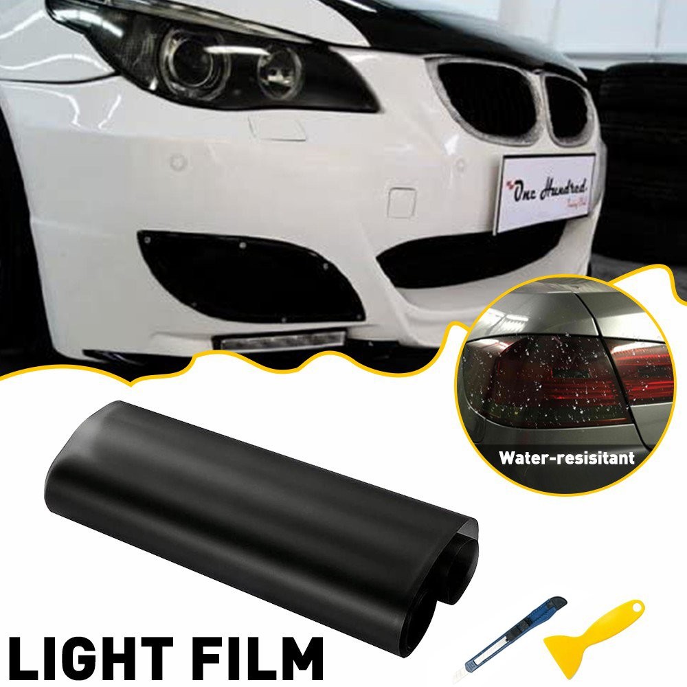 1/2Set 72” Car Vinyl Taillight Headlight Wrap Film Tint Fog Light Black 30*180CM