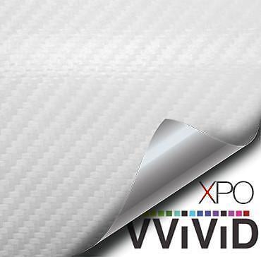 VVivid Xpo Matte White Dry Carbon Vinyl Car Wrap Film | V165
