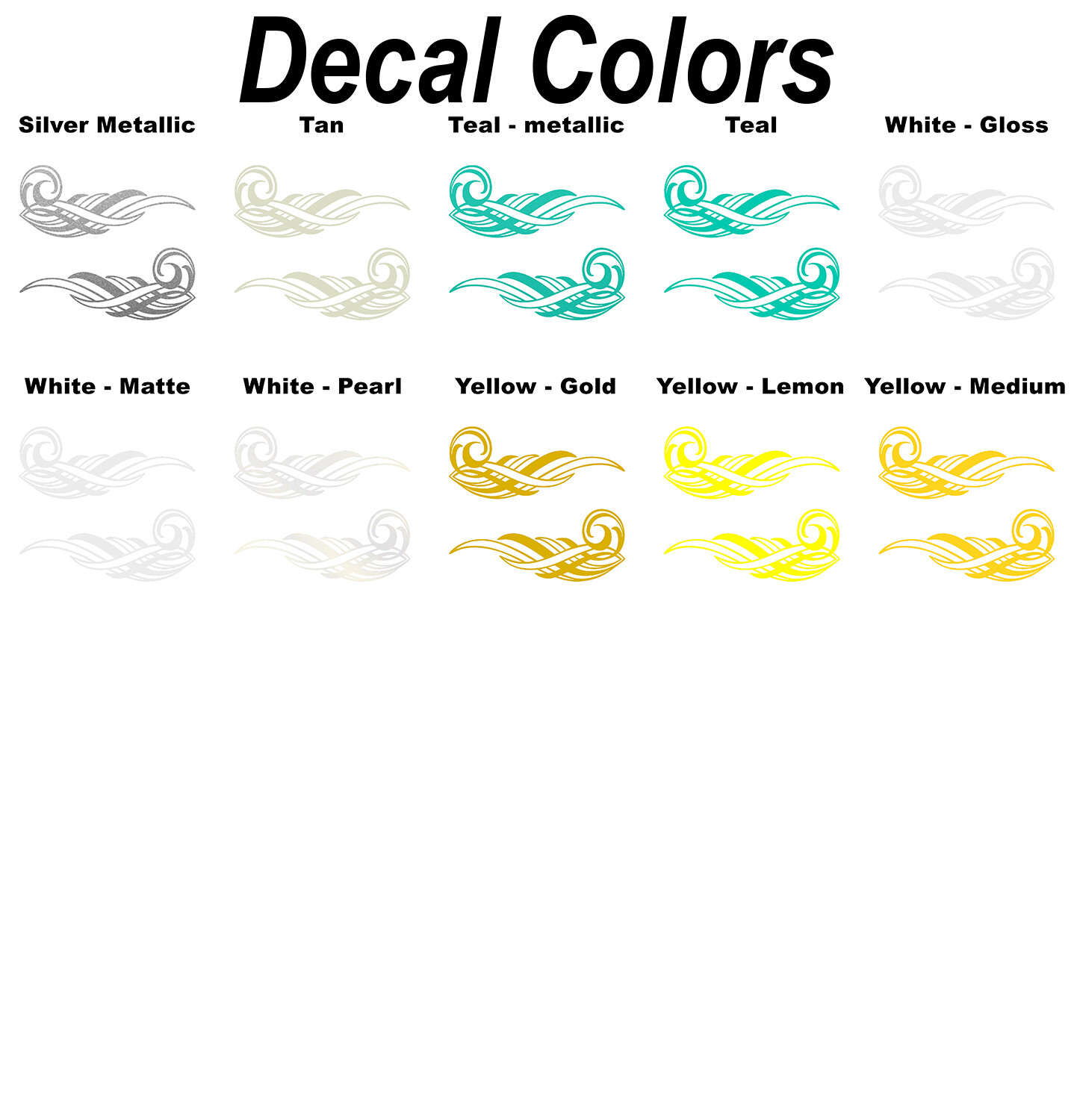 Pinstripe Decal Pair -Many Sizes and Colors to Choose From- Free US Shipping!