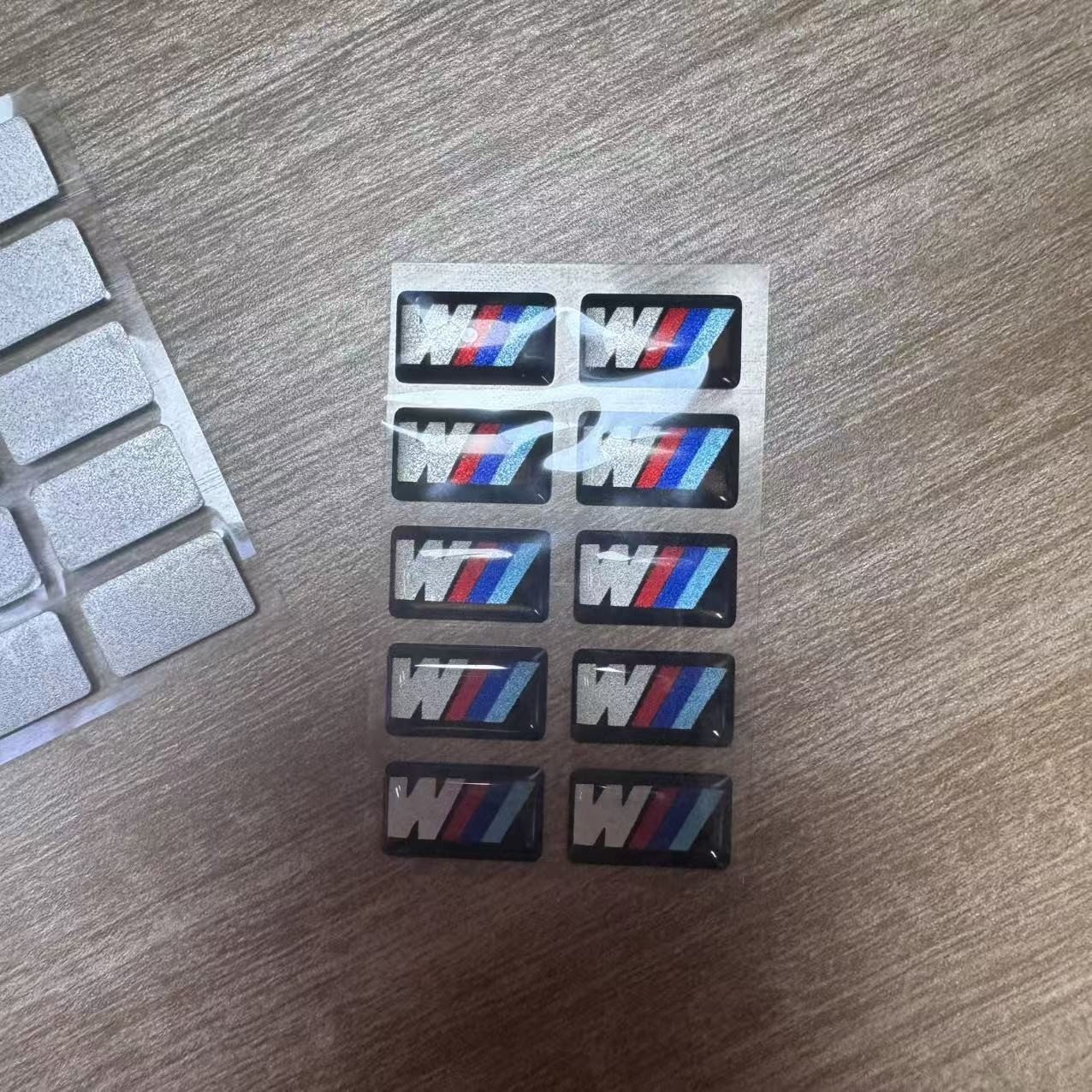 FOR BMW WHEEL M BADGE STICKER EMBLEM Decorative DECAL 11MM X 19MM 10PCS