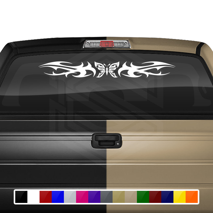 159-01 BUTTERFLY Decal Sticker Windshield Window Vinyl Graphic Banner Butterfly