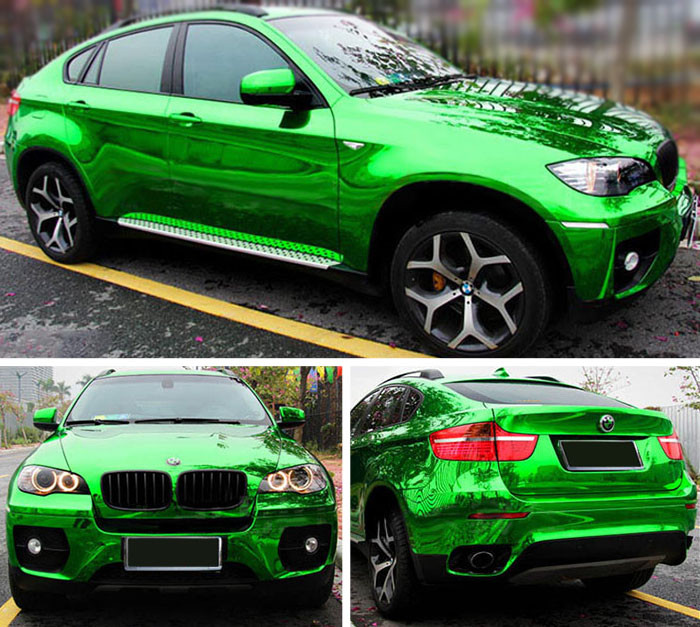 12″ x 60″ Green Chrome Mirror Vinyl Film Wrap Sticker Stretchable 1ft x 5ft