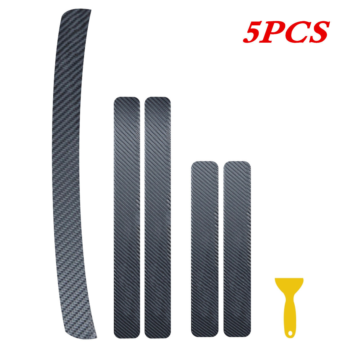 Car Trunk Door Sill Scuff Guard Plate Sticker Protector Anti Scratch Kick 5Pcs