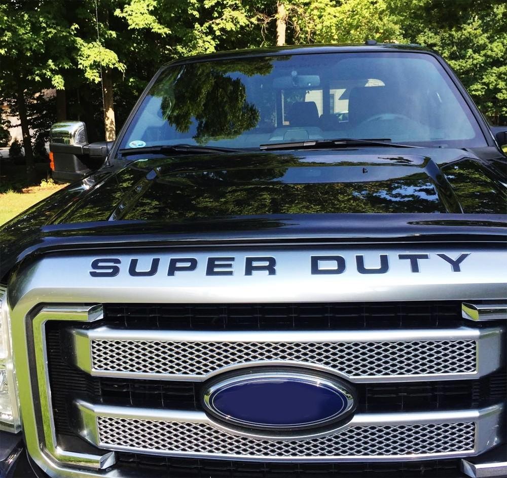 Matte Black Finish 3D Raised Hood 9-Letter Inserts For 2008-2016 Ford Super Duty