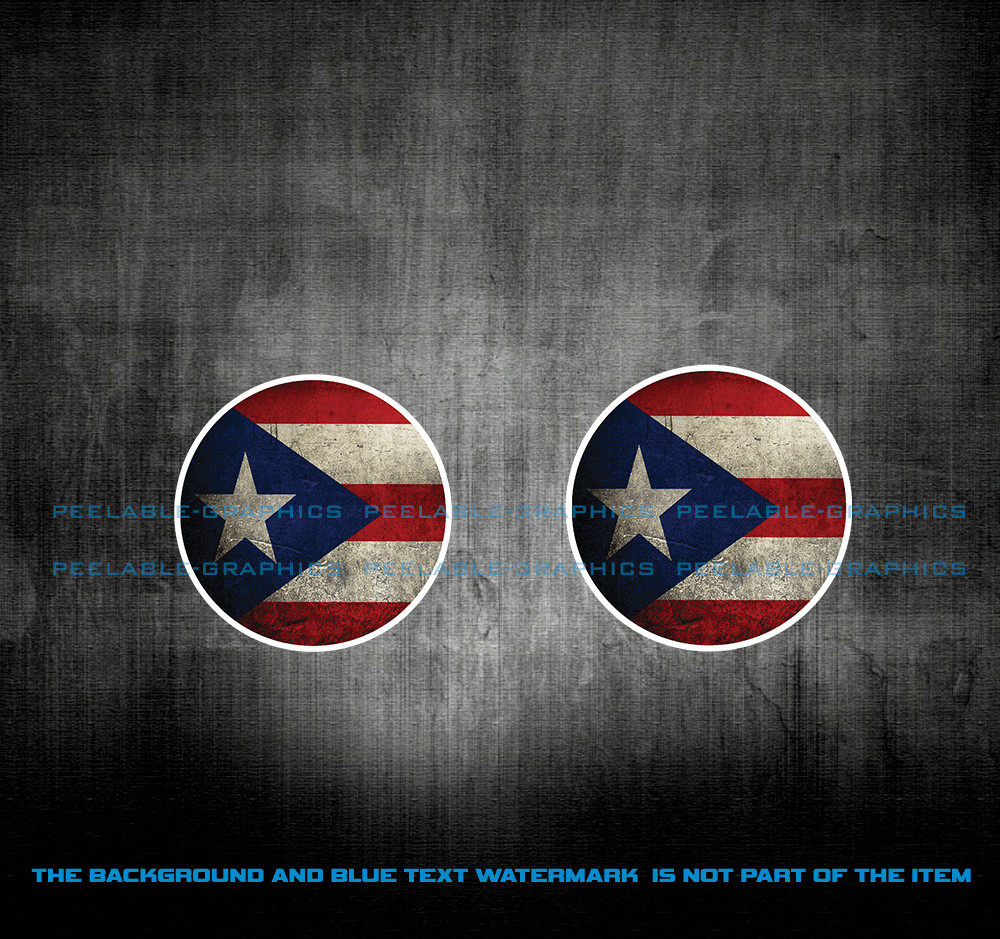 PUERTO RICAN FLAG PUERTO RICO 2X DECAL STICKER TRUCK VEHICLE WINDOW WALL CAR