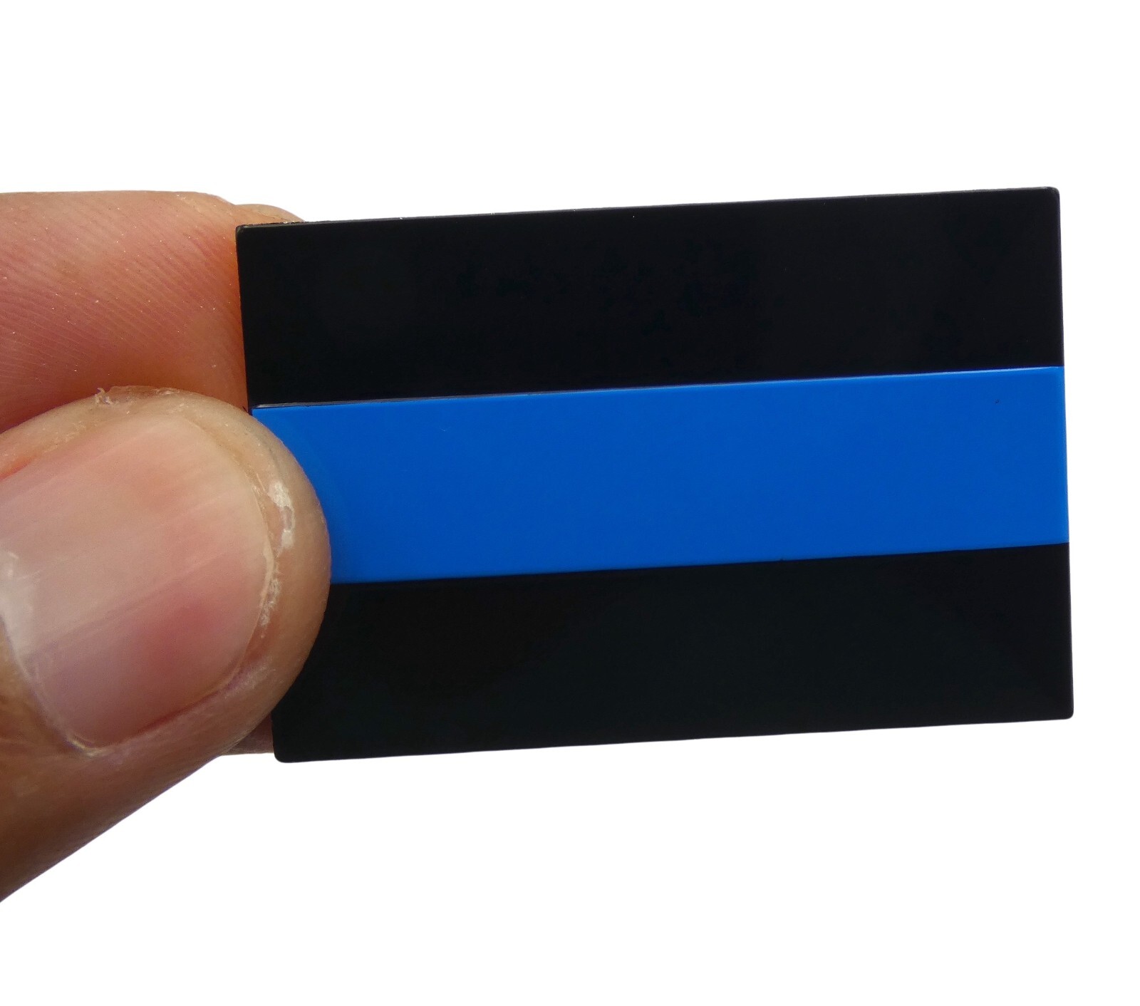 ALUMINUM Thin Blue Line License Plate Decal Support Police & Law Enforcement