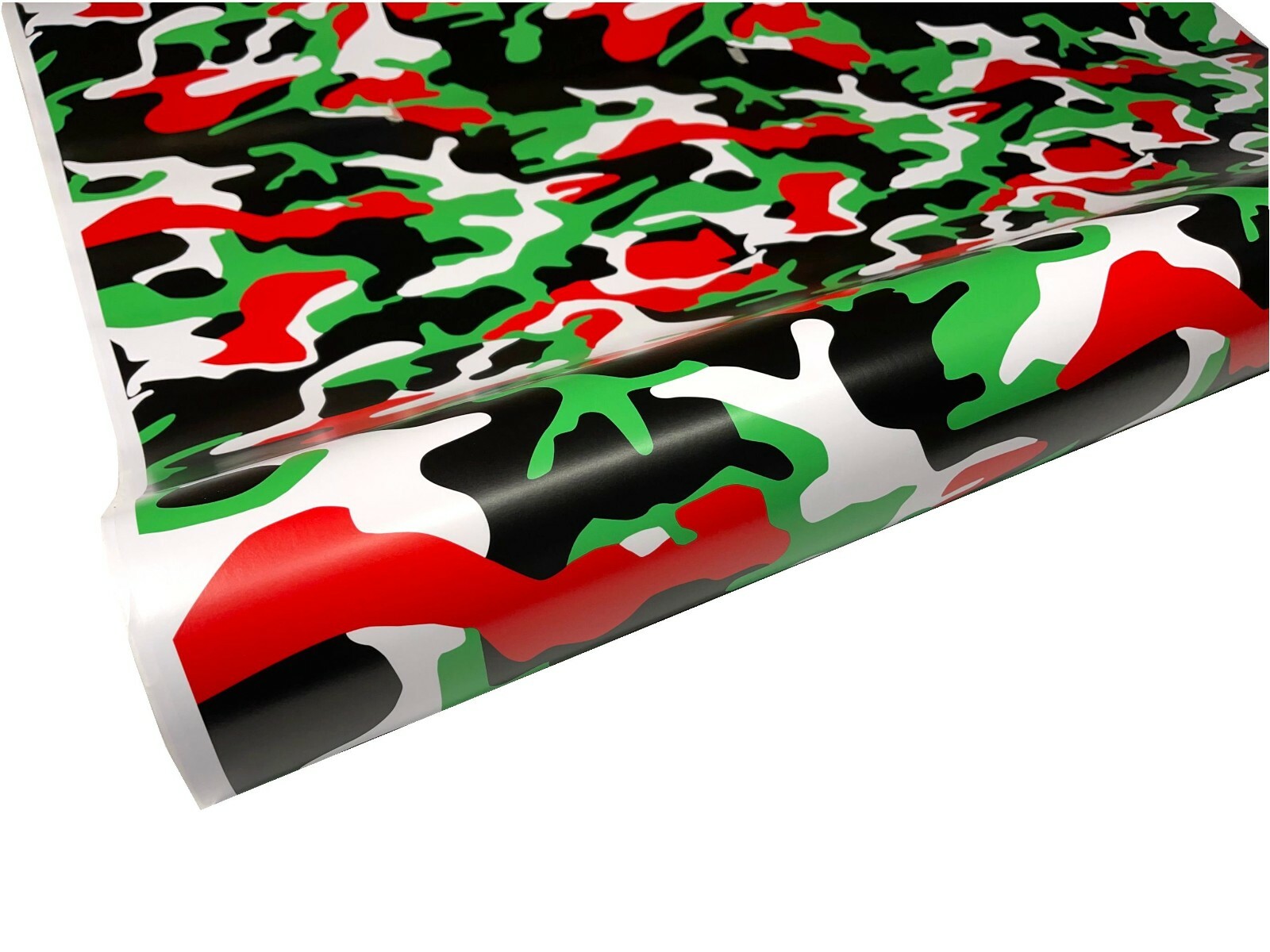 Red Green White Black Camo Vinyl Car Wrap Film Sheet +Free Tools (2 feet & up )