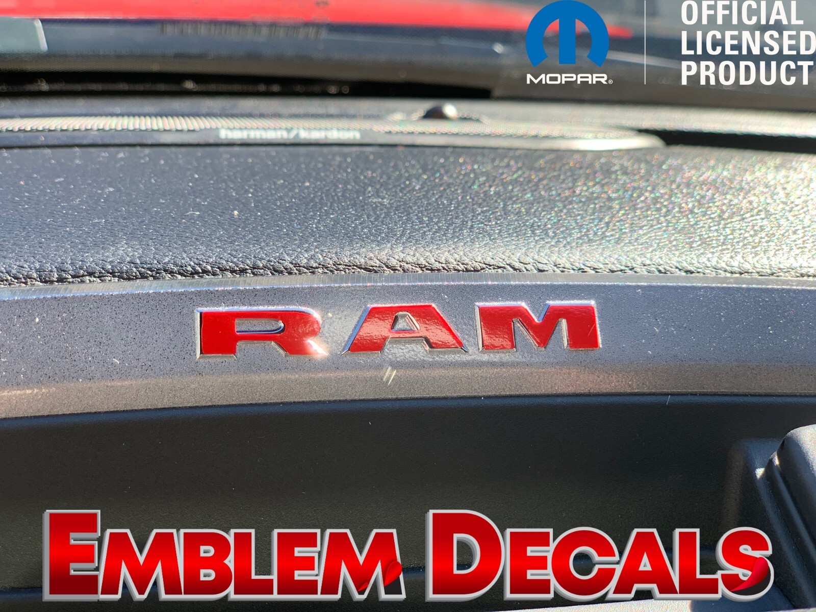 RAM 1500 DT Upper Radio Bezel Console Decals 2025 2026