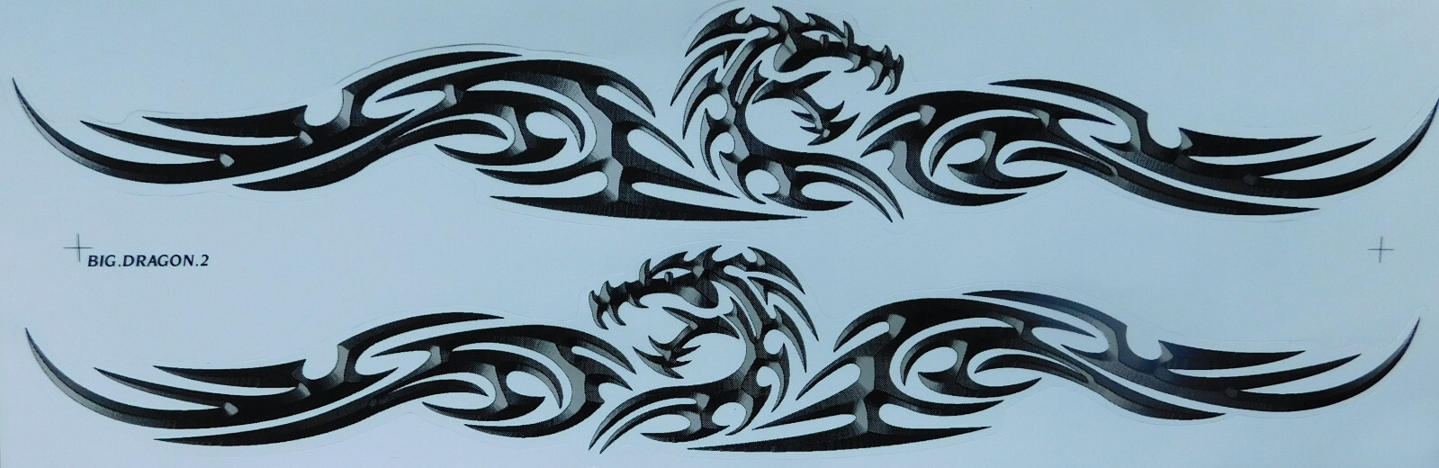 “Premium XL Black Dragon Fire Sticker: Dynamic Motorcycle & Car Upgrade” 097