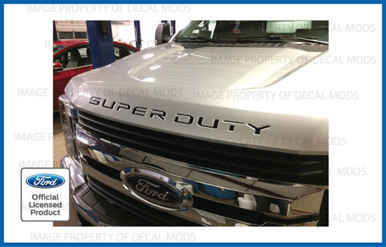 17 – 22 Ford F250 Super Duty HOOD Letters Decals Stickers MATTE BLACK blackout