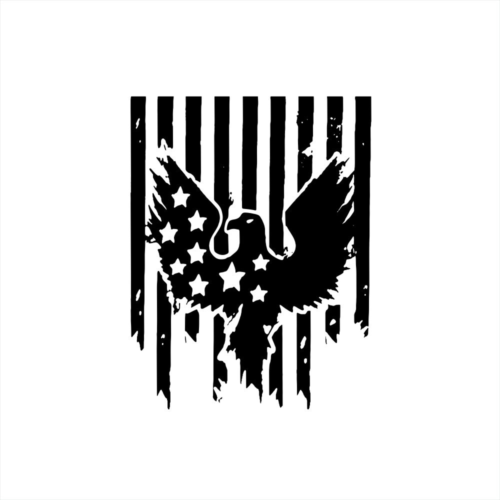 American Flag Bird Graphics Vinyl Sticker For Truck Car Body Hood Decor Decals