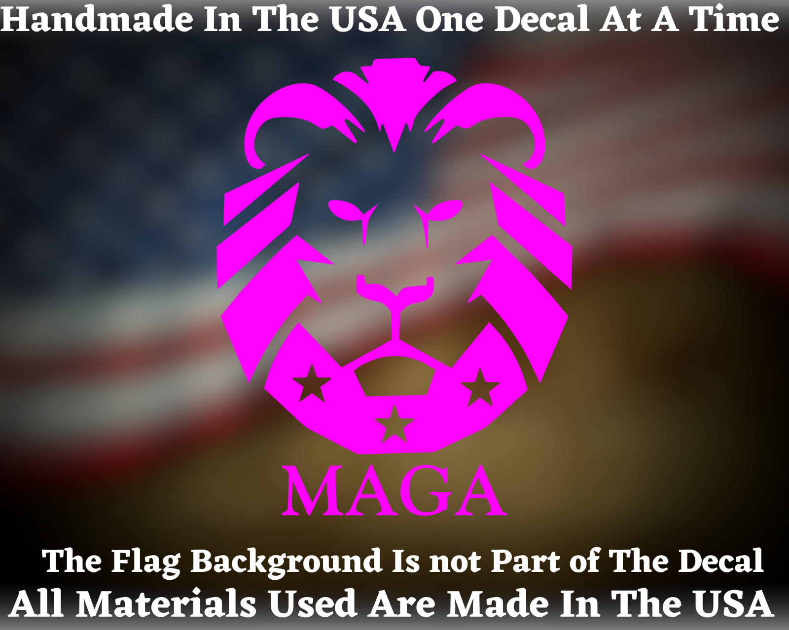 Patriot Party Lion MAGA TRUMP Custom Vinyl Decal USA Seller