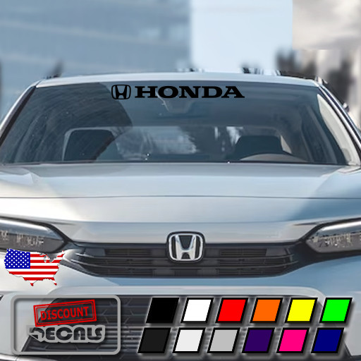 Windshield Banner Vinyl Decal Sticker for Honda Civic Accord Insight Pilot CR-V
