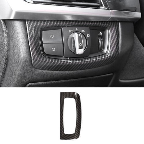 Carbon Fiber Headlight Switch Control Button Trim For Bmw X5 X6 F15 F16 2014-18
