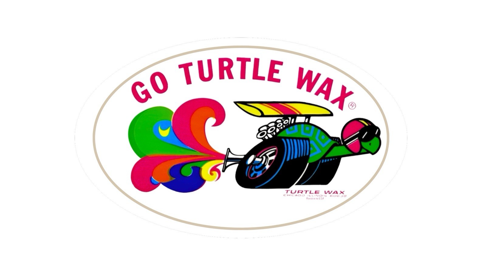 RAT ROD HOT ROD GO TURTLE WAXMOTORCYCLE RAT FINK Retro STICKER