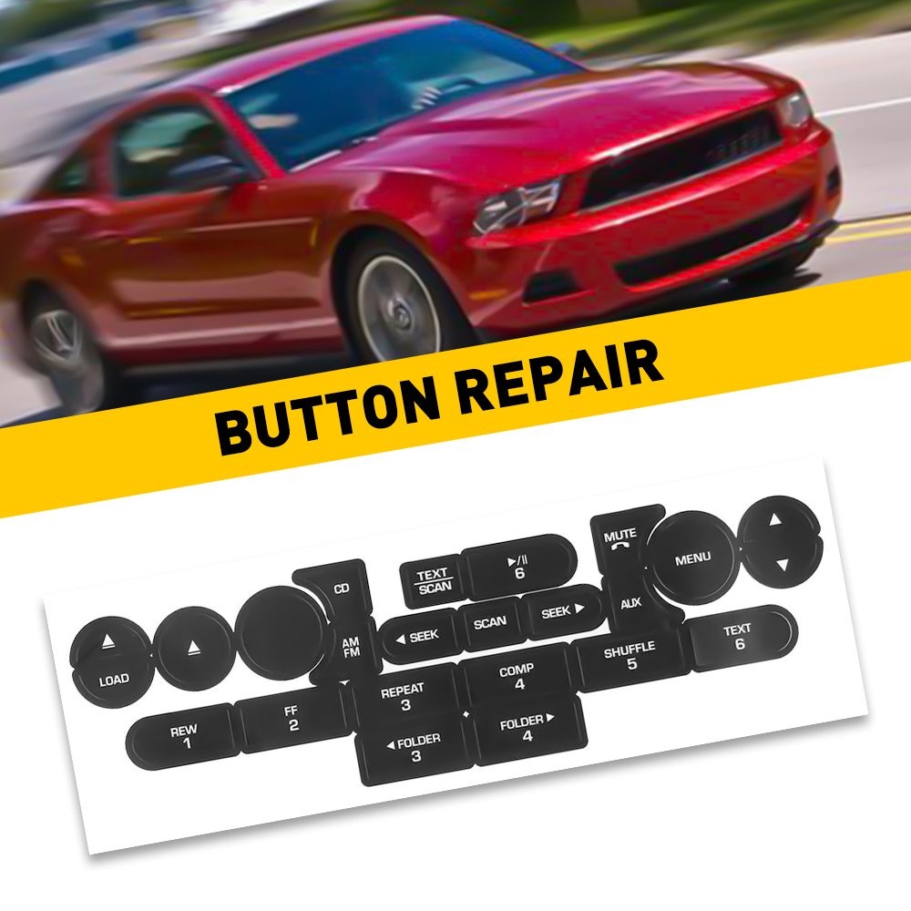 Vinyl Replacement Radio Button Sticker For FORD MUSTANG 2005 2006 2007 20 M