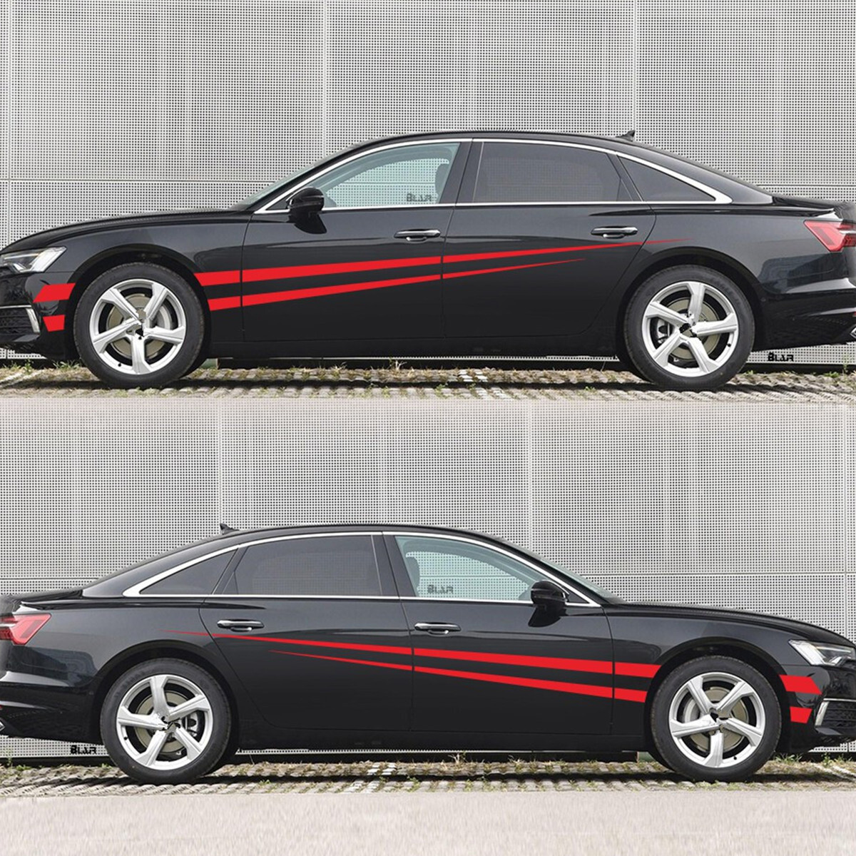 2Pcs Car Body Side Door Vinyl Decals Truck Racing Long Stripes Graphics Stickers