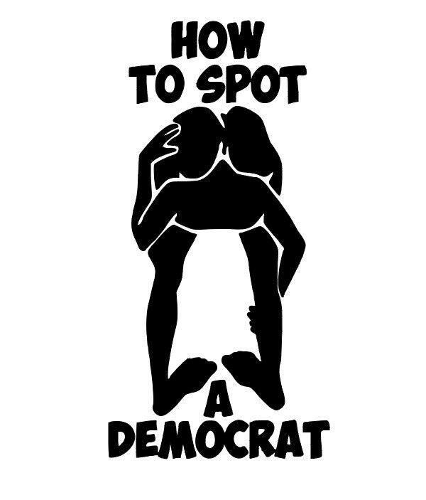 How To Spot A Democrat Funny Sticker Decal