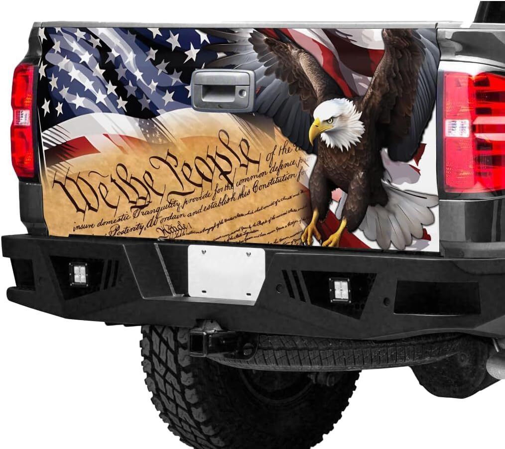 US Eagle Hope Truck Tailgate Wrap, US Patriotic tailgate
