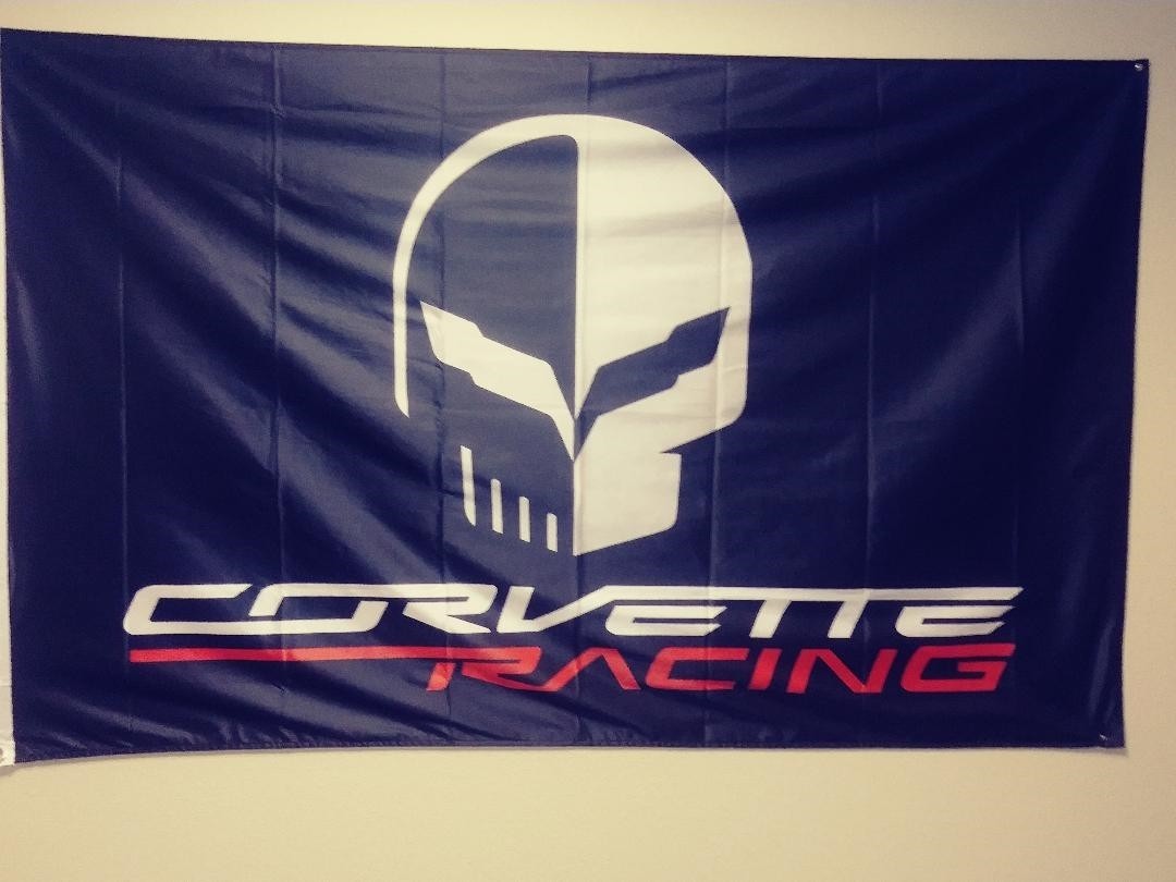 CORVETTE RACING SKULL FLAGS 3FT X 5FT C1 C2 C3 C4 C5 C6 C7 C8R