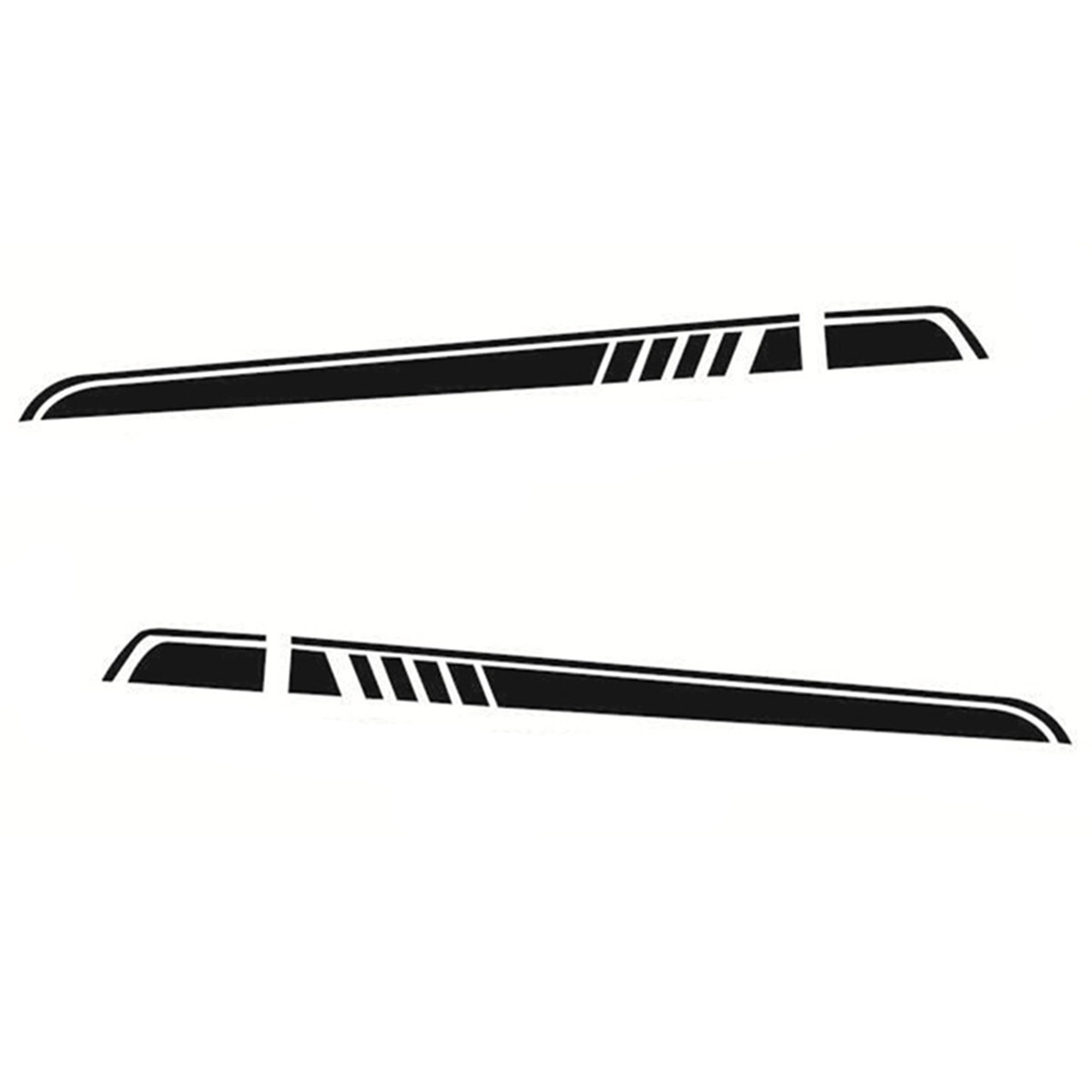 2pcs/Set DIY Stripe Decal For Car Side Door Vinyl Stickers Graphics Emblem Black