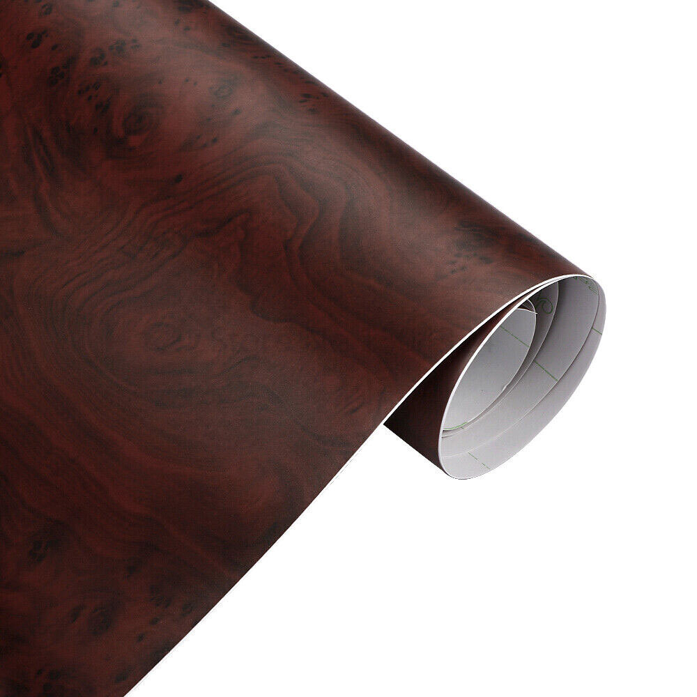 Matte Glossy Wood Grain Textured Vinyl Wrap Sticker Car Home Interior Decor DIY