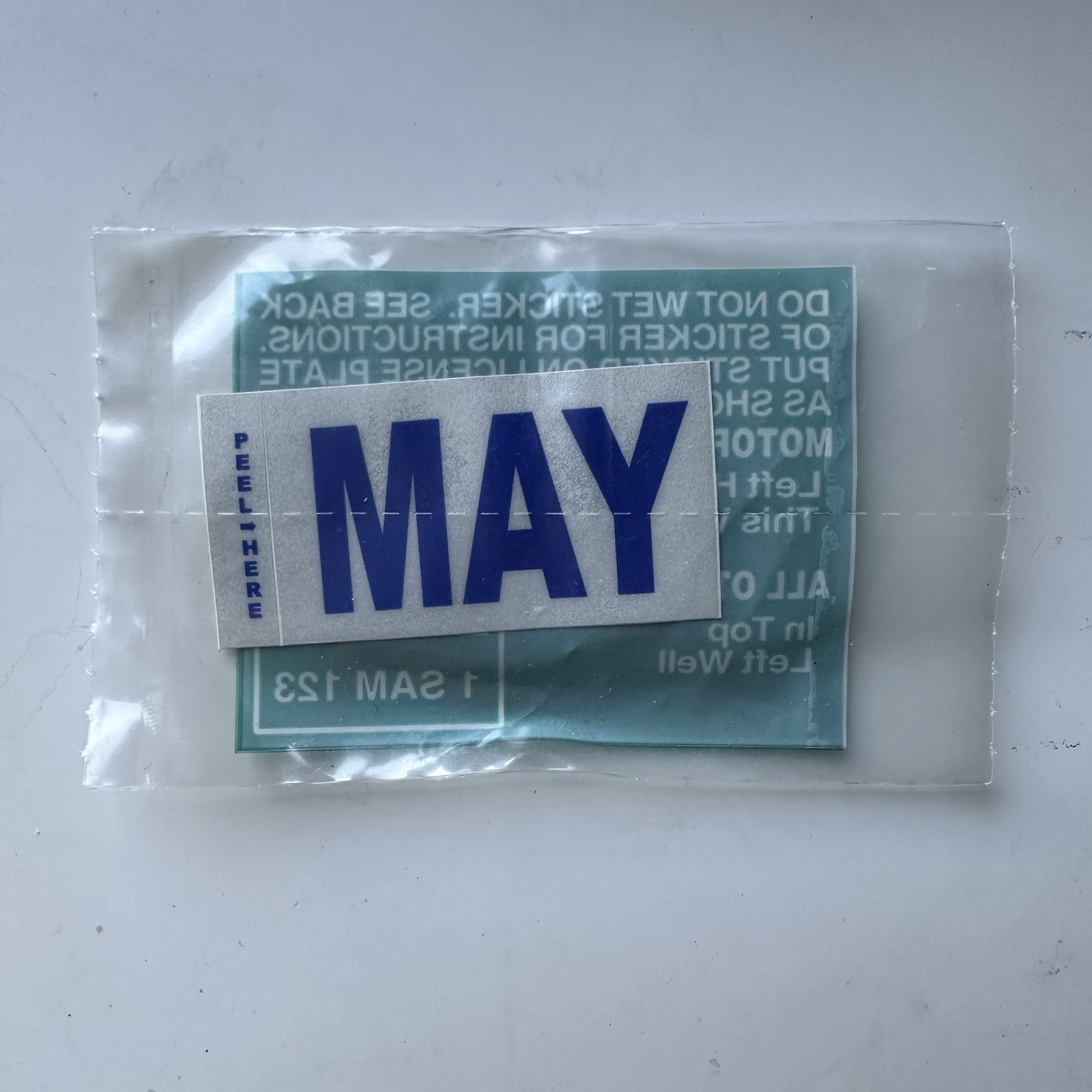 California Month Sticker (MAY) DMV License Plate Month Sticker Original