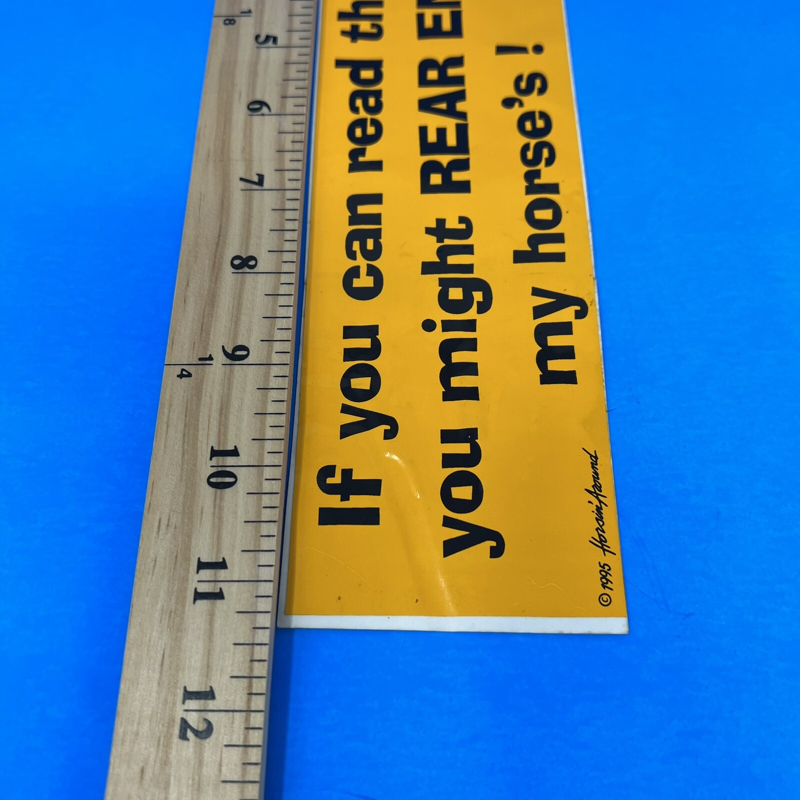 If You Can Read This You Might Rear End My Horse’s! Bumper Sticker 1995