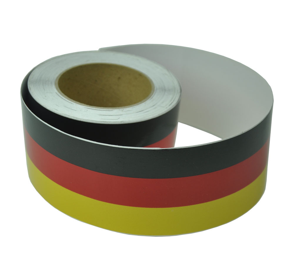 7.5cmx5m 3 Colors Flag Stripe Body Hood Car Sticker Decal Exterior Decoration