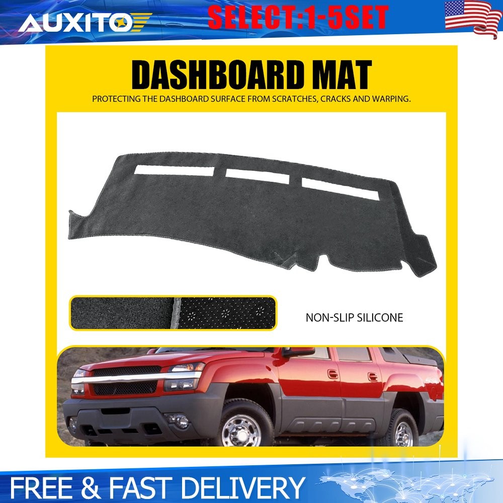 Gray Dash Mat Cover for Chevy Silverado GMC Sierra 1500 1999-06 Tahoe Yukon 1-5X