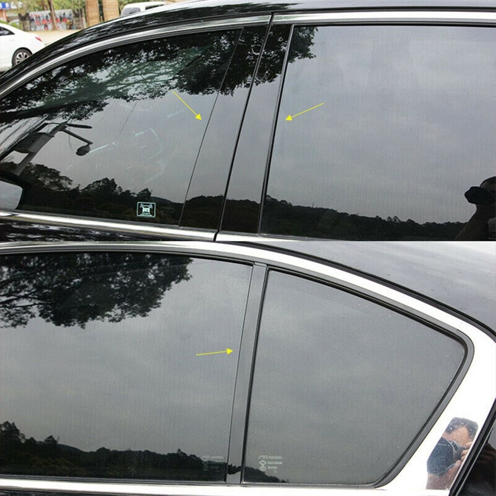 6/12Pcs Pillar Posts for Toyota Corolla 2014-2018 Set Door Trim Cover Kits Black