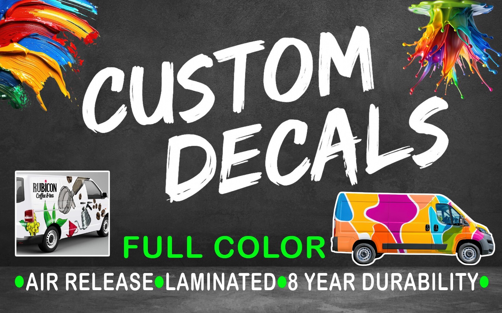 Custom Logo Decal AirRelease Customized Business Logo Graphic 8 Years Durability