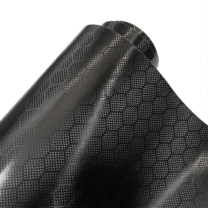 6D Honeycomb Carbon Fiber Sticker Diamond Forged Black Car Film Change Color