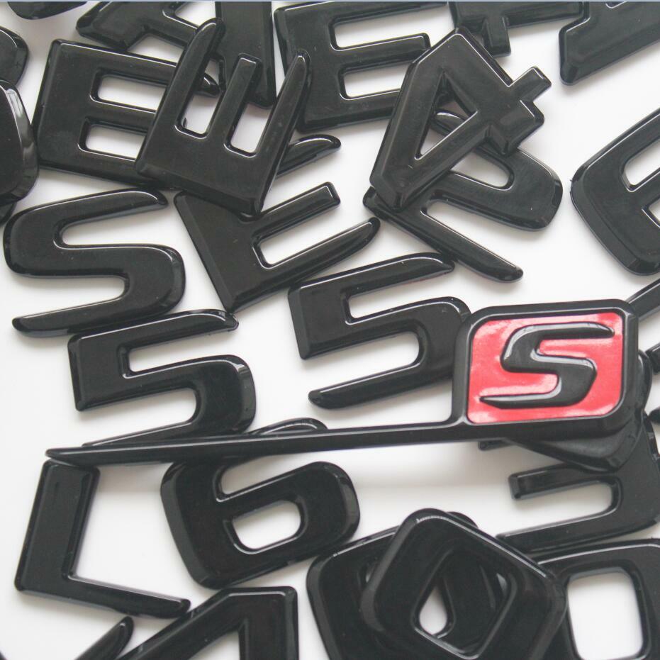 Gloss Black Emblems for Mercedes Benz E43 E53 E63 E63s AMG 4MATIC V8 BITURBO/