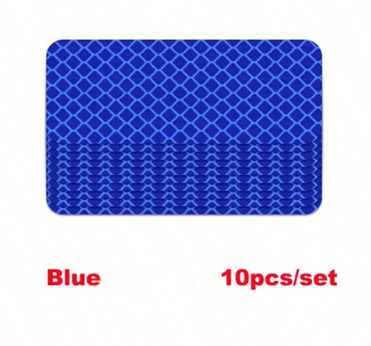 10pcs Reflective Safety Stickers – Waterproof Tape for Bike, Car, Motorcycle-NEW