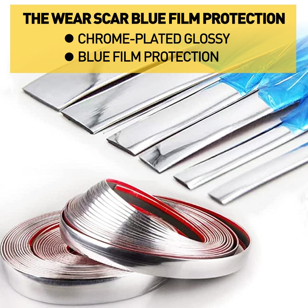1/2″ 16ft Chrome Trim Molding Strip Decoration Car Body Door Side Protector 2SET