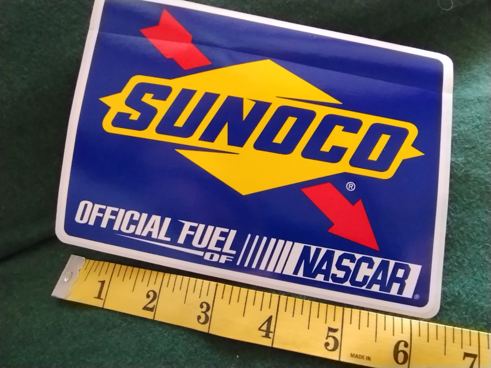 Sunoco Sticker NASCAR Racing LARGE 6.5″ INCH FUEL gas STICKY BACK gift CAR ROD