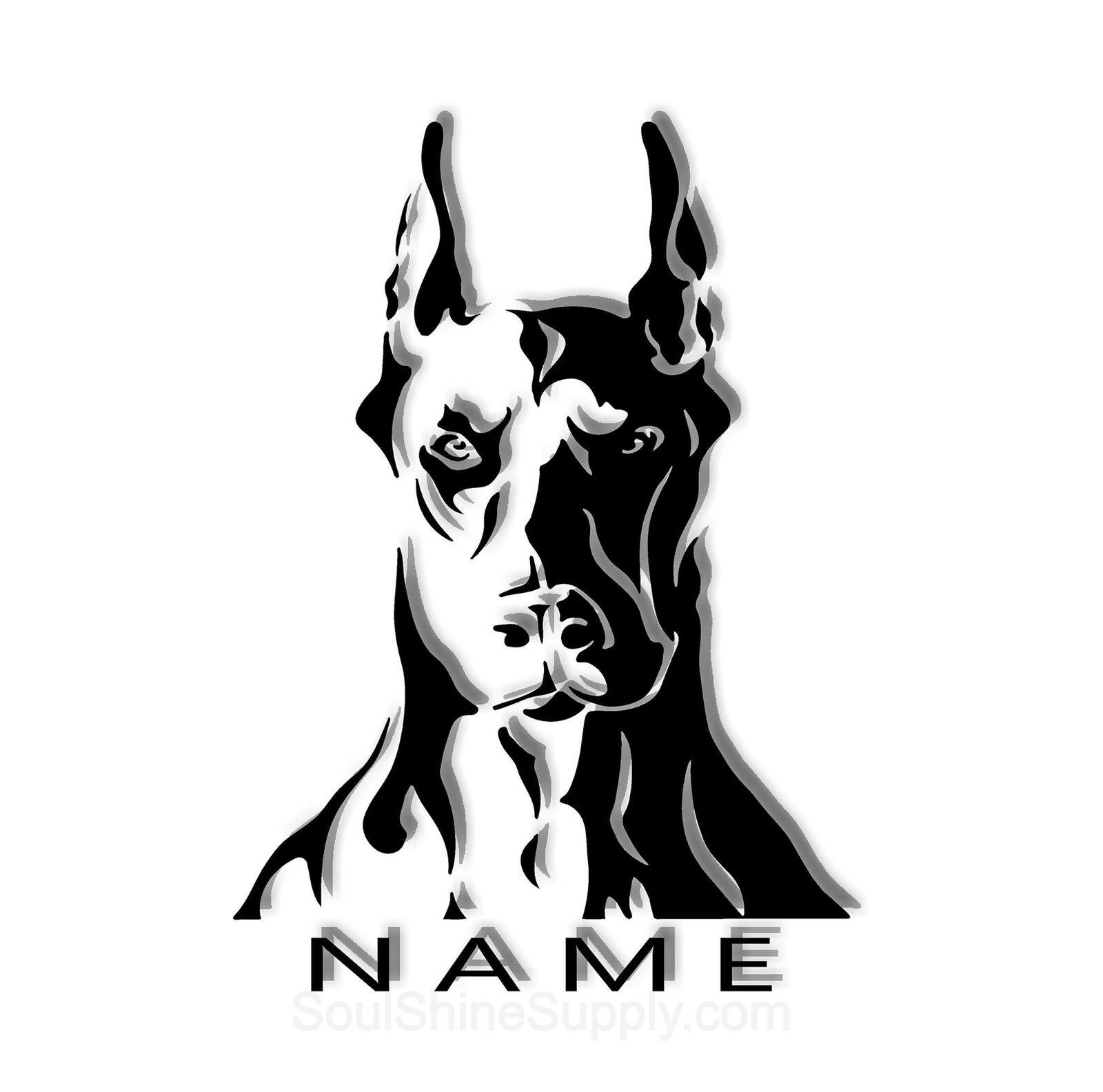 Doberman Pinscher Dog Decal Sticker – Read Description – Waterproof Vinyl – Stro