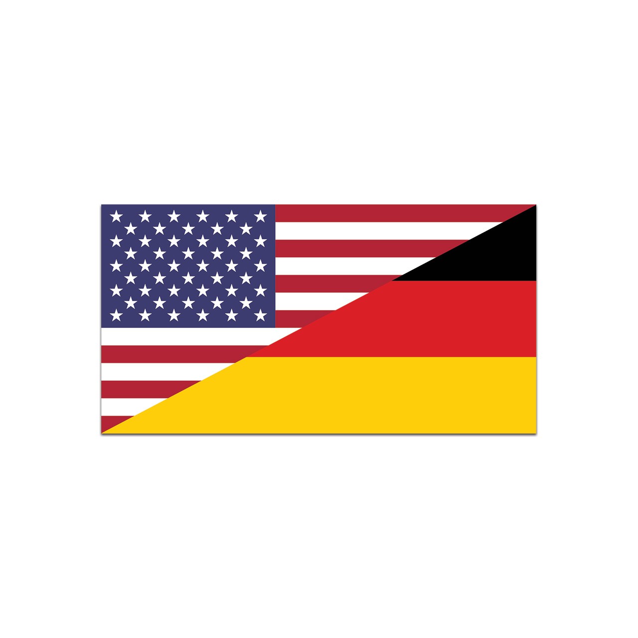 USA Germany Combo Friendship Flag Sticker Decal