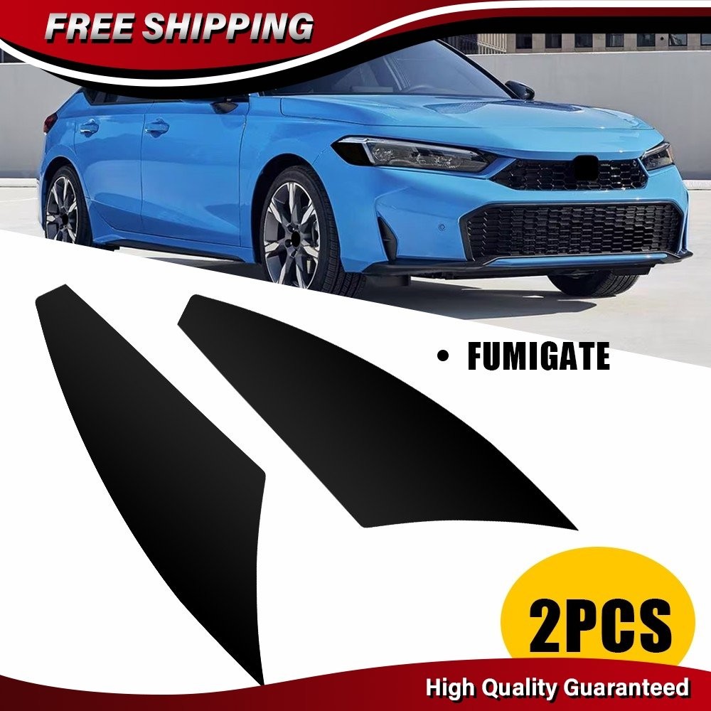 For 2022-2025 Honda Civic Headlight Side Marker Vinyl Overlay Tint Decals Black