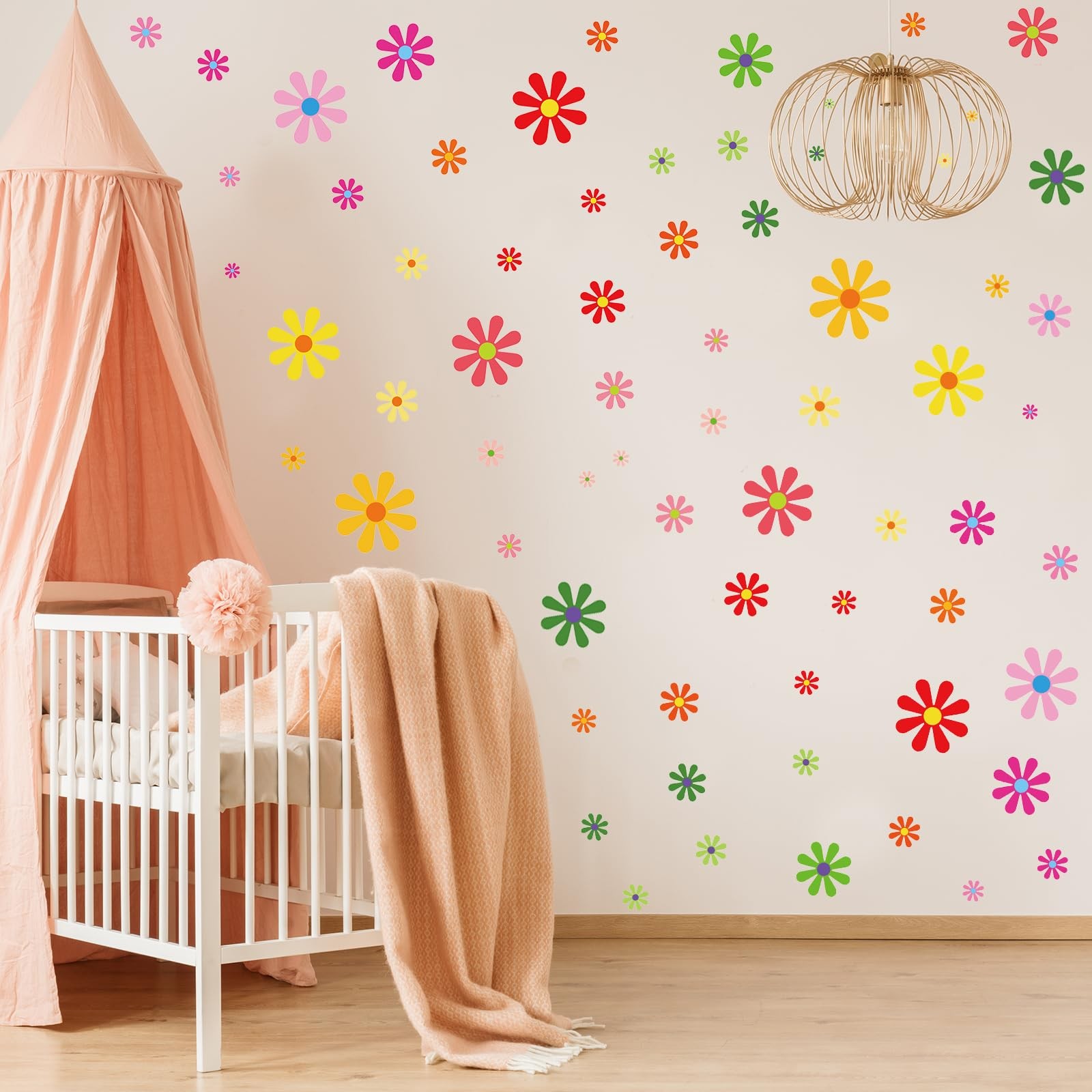 Fuutreo 12 Sheets Daisy Stickers 130 Pcs Flower Car Decals Daisy, Multicolor