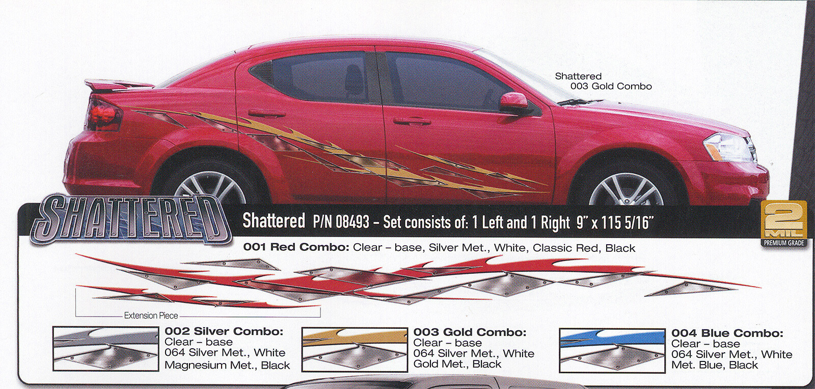 Automotive decorative customizing graphic kit DISCOUNTED Shattered