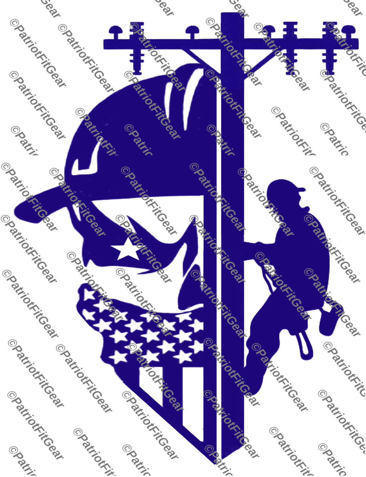 Lineman,Death Skull,Linesman,Line Work,Line Life,Electrician,Sticker,Vinyl Decal