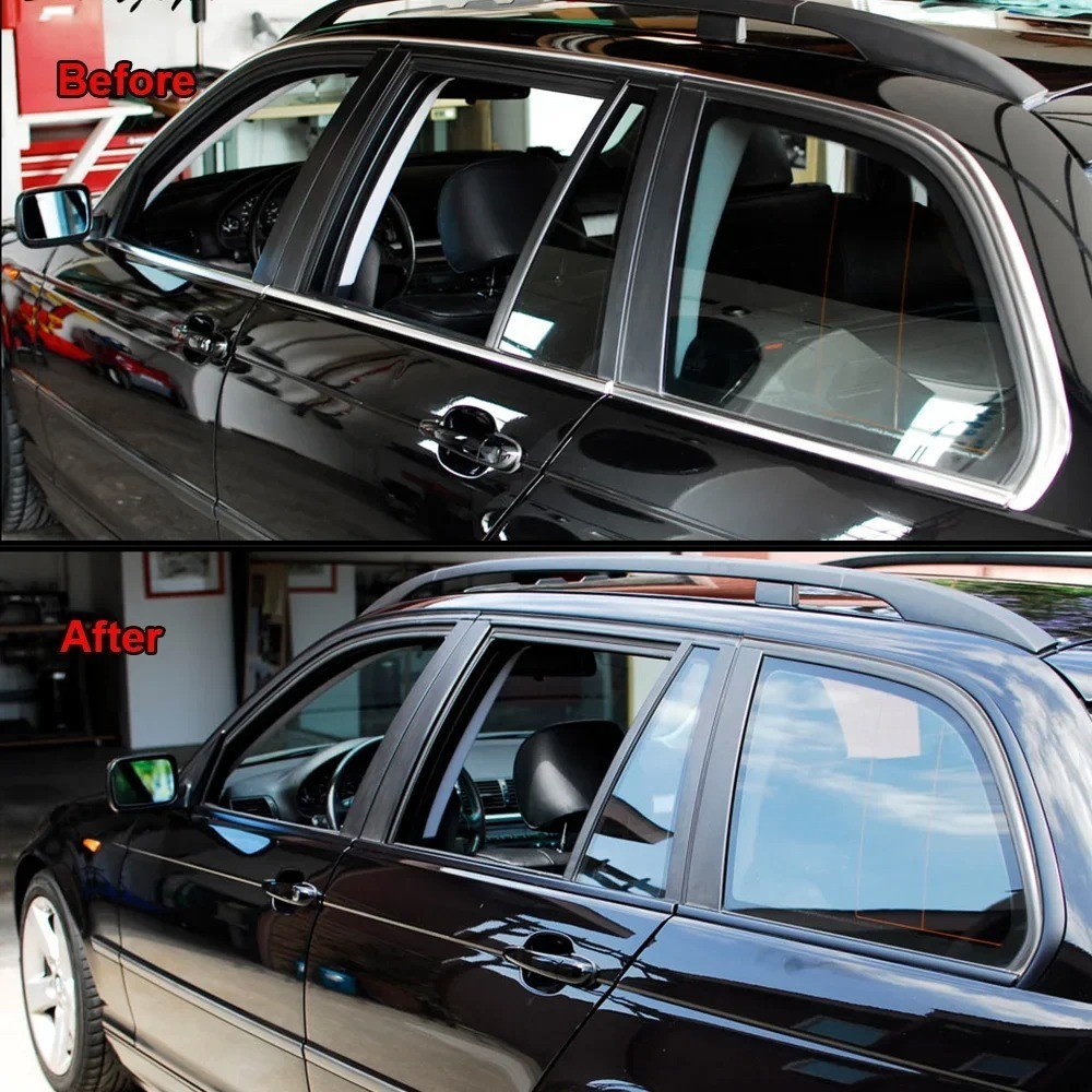 2080 Black Gloss Matte Vinyl Wrap Blackout Chrome Delete1 Window Door Trim Tape